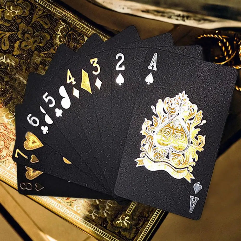 Waterproof Black & Gold Playing Cards