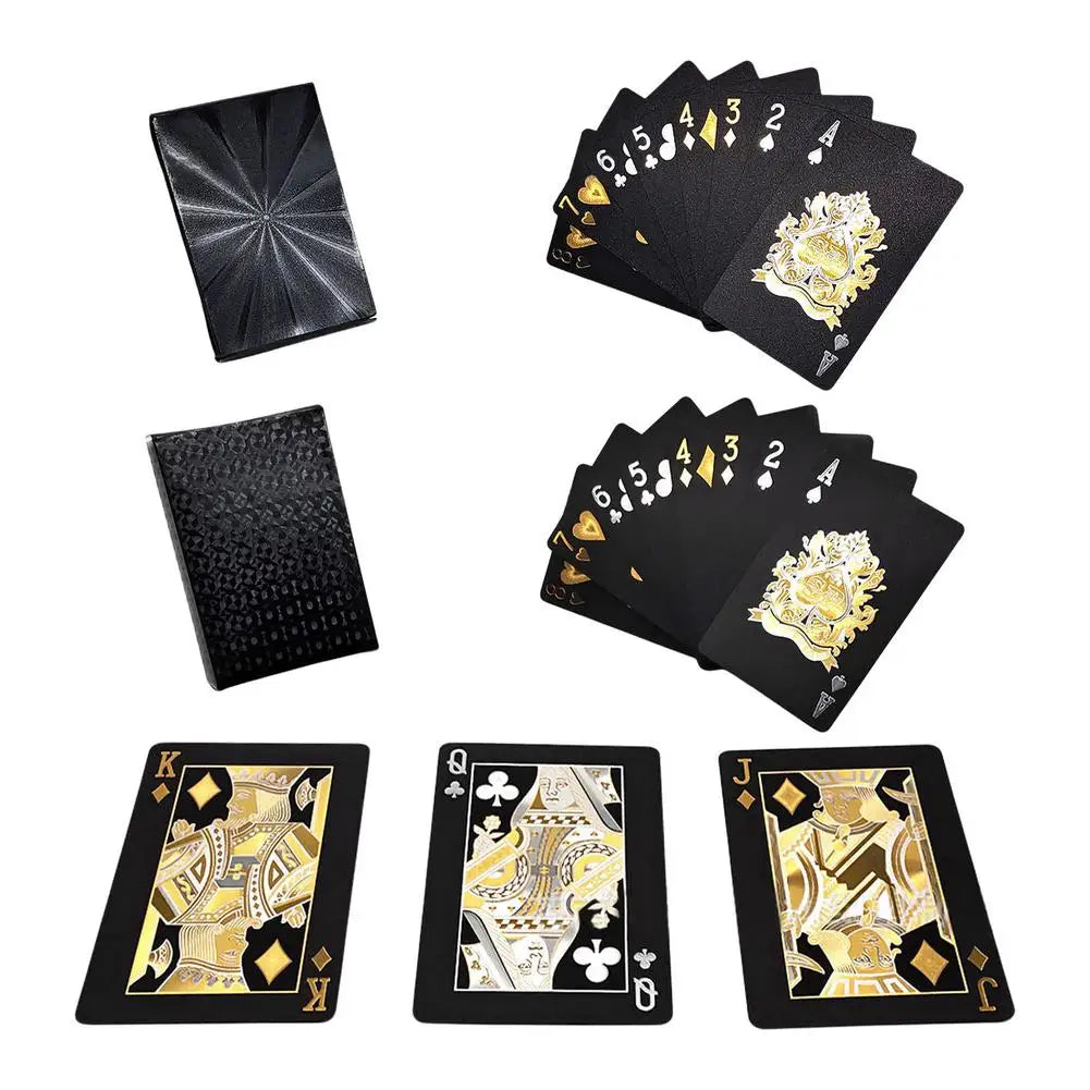 Waterproof Black & Gold Playing Cards