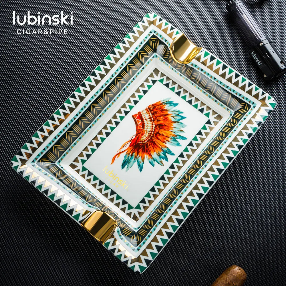 Limited Edition American Indian Ceramic Ashtray