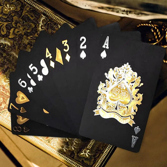 Waterproof Black & Gold Playing Cards