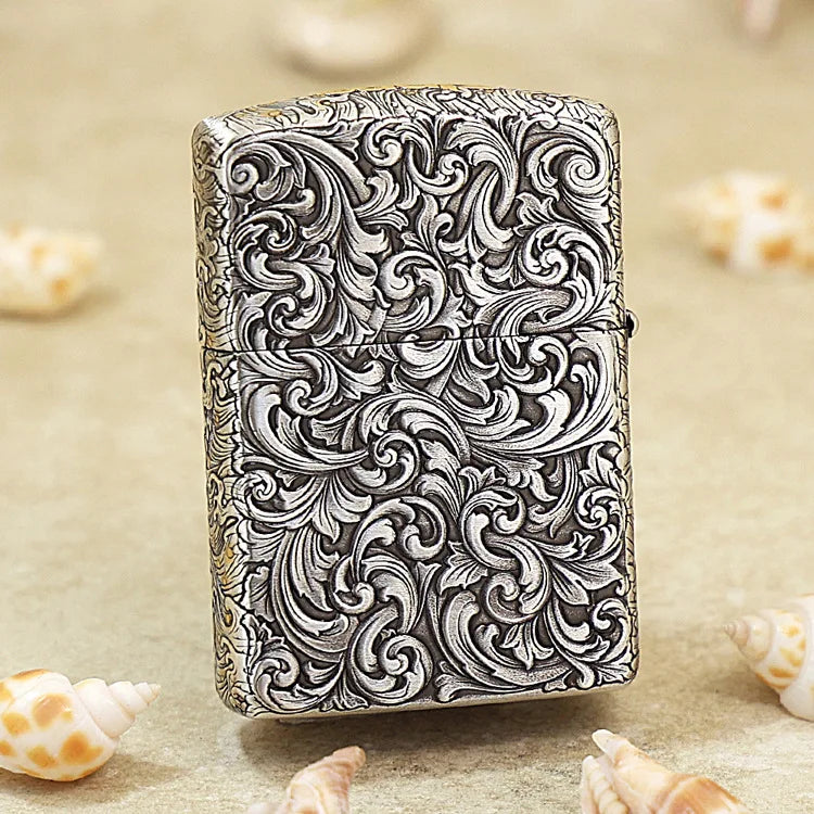 Genuine Zippo Gold-Plated Elephant Pattern Lighter