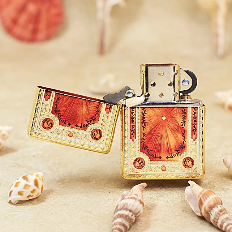 Genuine Zippo Fierce Red Sun Pattern Lighter