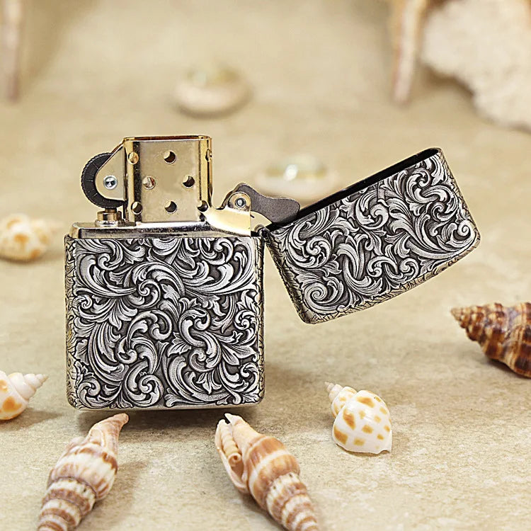 Genuine Zippo Gold-Plated Elephant Pattern Lighter