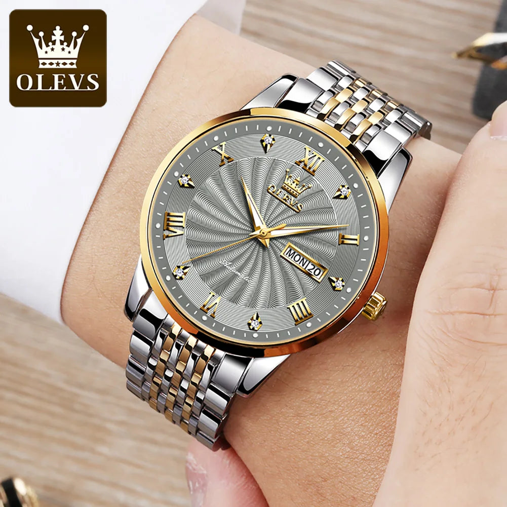 OLEVS Roman Dial Automatic Mechanical Business Watch Waterproof Relogio Masculino