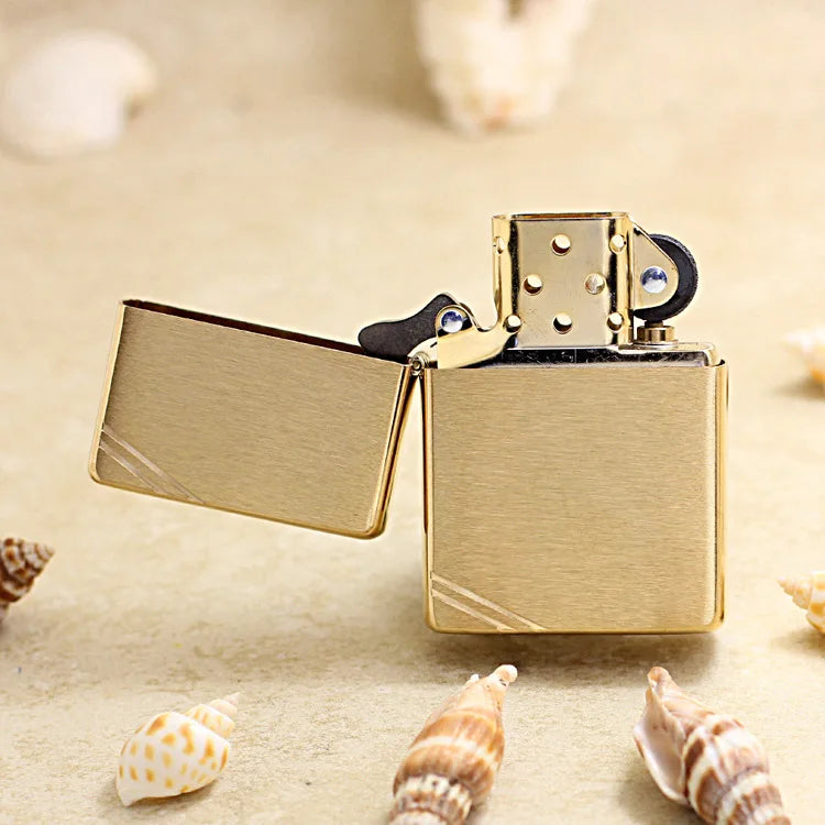 Genuine Zippo Plain Gold Stripe Lighter