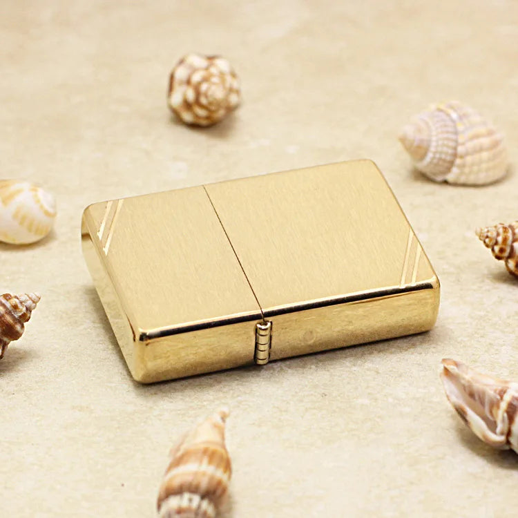 Genuine Zippo Plain Gold Stripe Lighter
