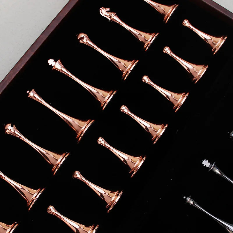 Magnetic Chessboard with Metal Pieces