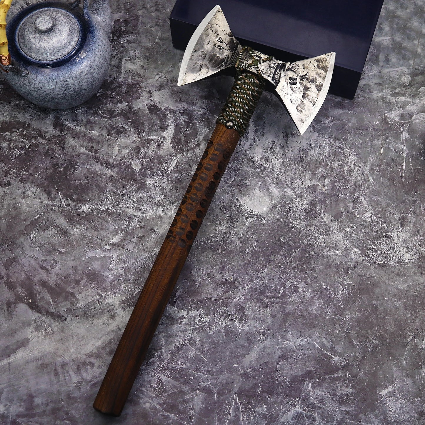 U.S.A Hand-wrought Cold Steel Double-Bladed Axe