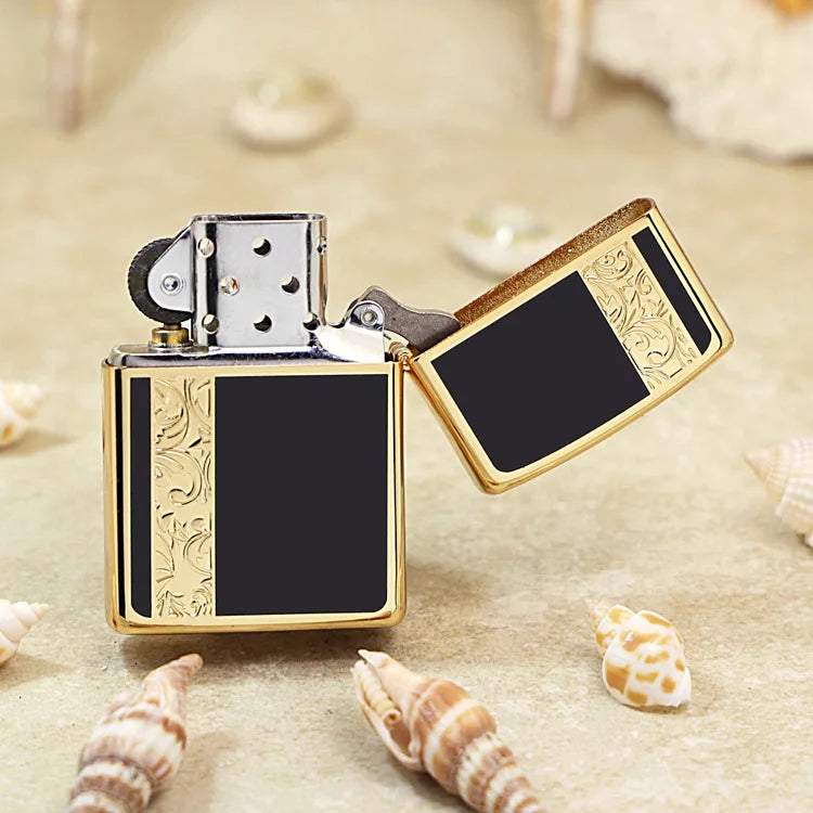 Genuine Zippo Gold-Plated Vine Pattern Lighter