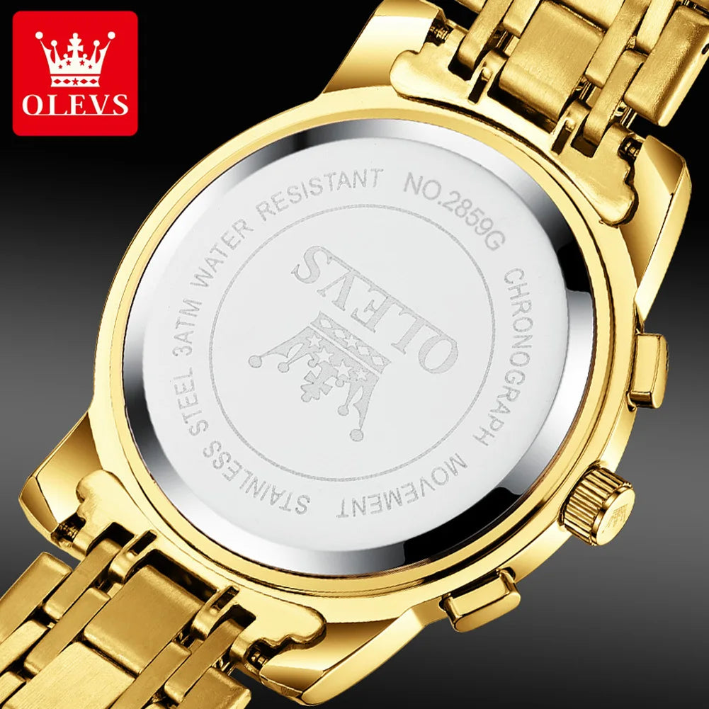 OLEVS Men's Classic Roman Scale Luminous Dial Luxury Wristwatch