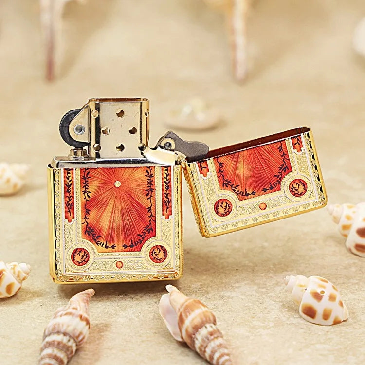Genuine Zippo Fierce Red Sun Pattern Lighter