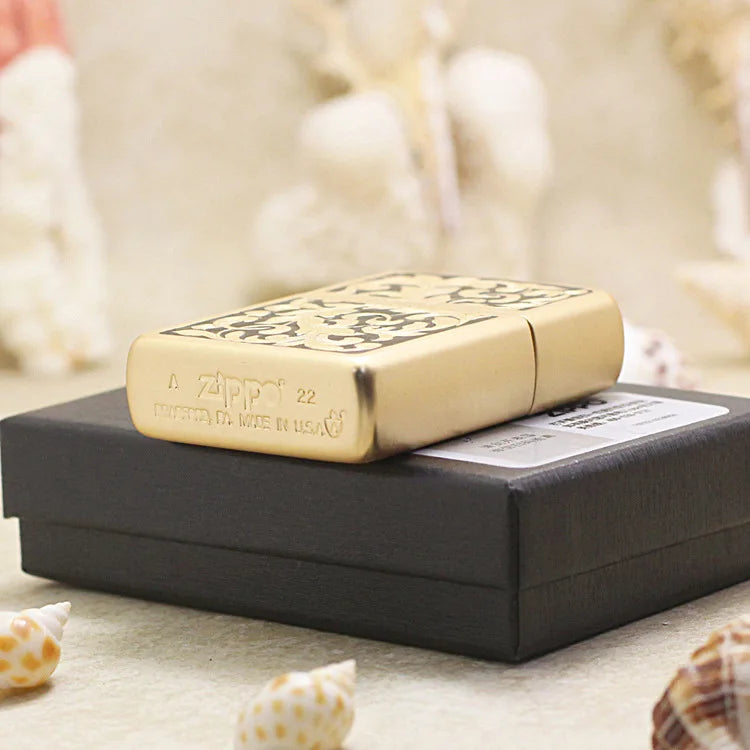Genuine Zippo Lacquered Vine Pattern Lighter