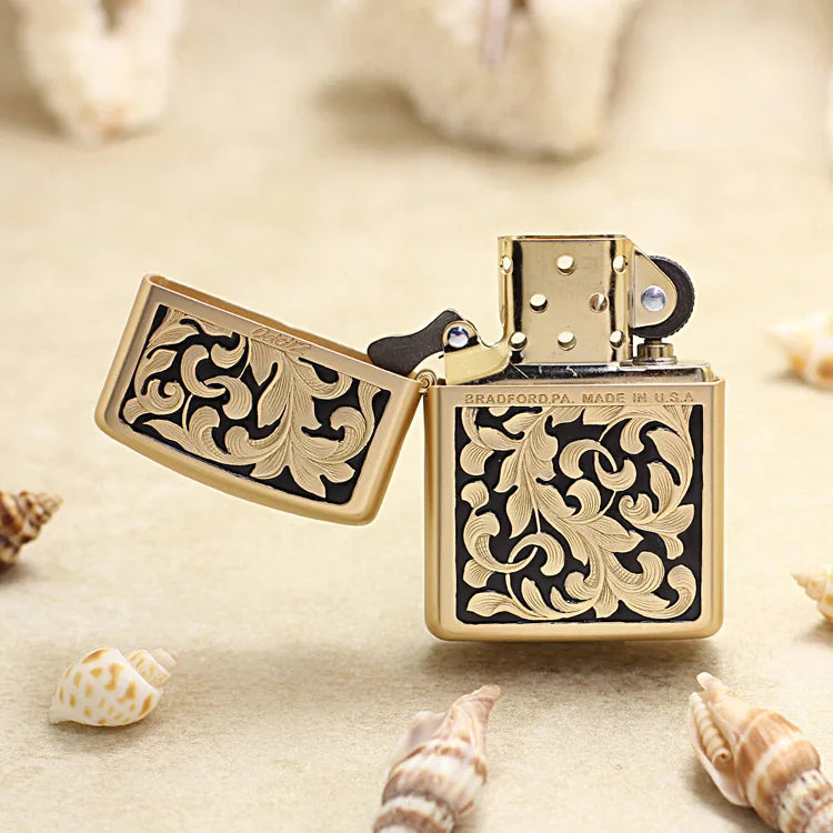 Genuine Zippo Lacquered Vine Pattern Lighter