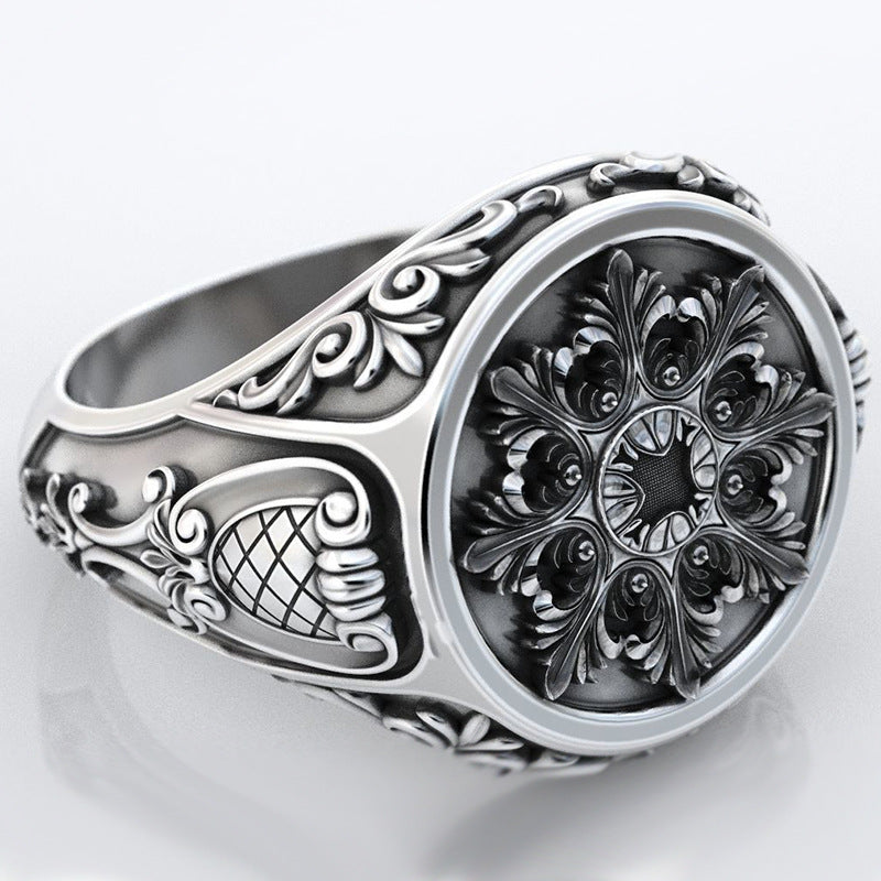 Men's Vintage Pattern S925 Silver Ring