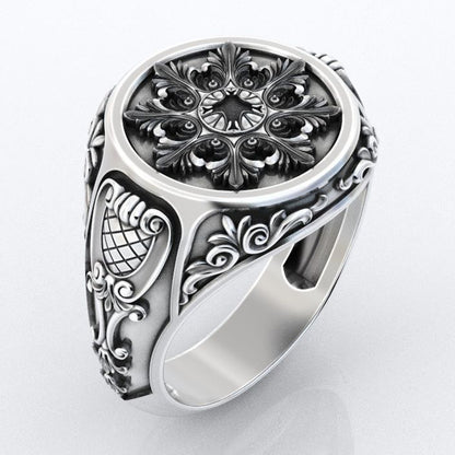 Men's Vintage Pattern S925 Silver Ring