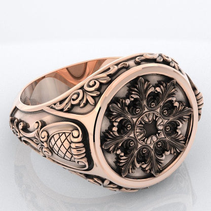 Men's Vintage Pattern S925 Silver Ring