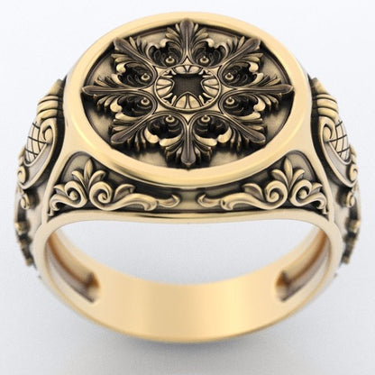 Men's Vintage Pattern S925 Silver Ring