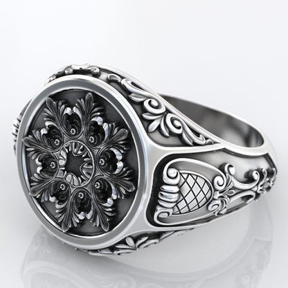 Men's Vintage Pattern S925 Silver Ring