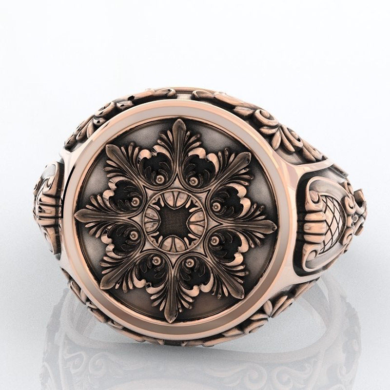 Men's Vintage Pattern S925 Silver Ring