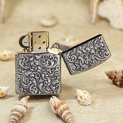 Genuine Zippo Gold-Plated Elephant Pattern Lighter