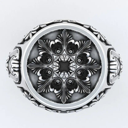 Men's Vintage Pattern S925 Silver Ring