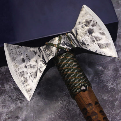 U.S.A Hand-wrought Cold Steel Double-Bladed Axe