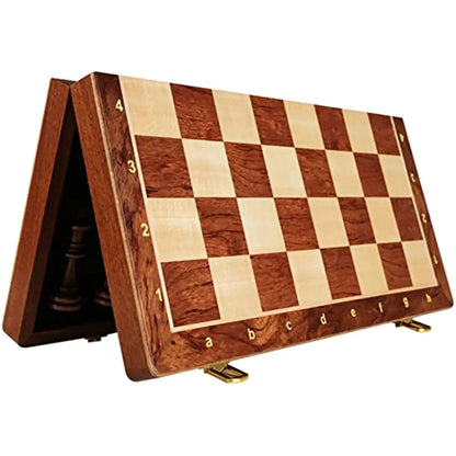 15" x 15" Handcrafted Walnut Chess Set