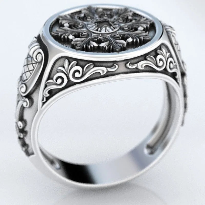 Men's Vintage Pattern S925 Silver Ring