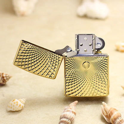 Genuine Zippo Golden Ice Sun Pattern Lighter