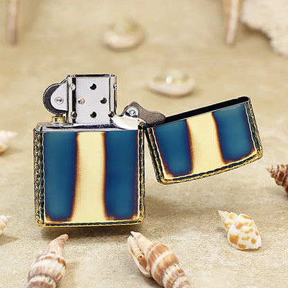 Genuine Zippo Blue Burnt Pattern Lighter