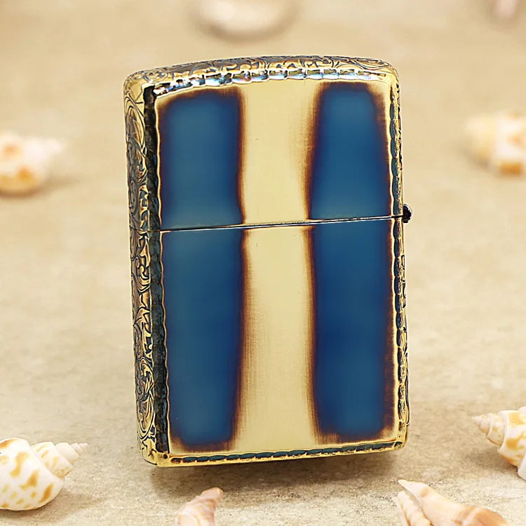 Genuine Zippo Blue Burnt Pattern Lighter