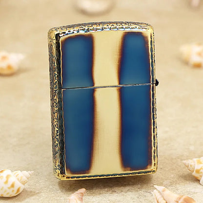 Genuine Zippo Blue Burnt Pattern Lighter