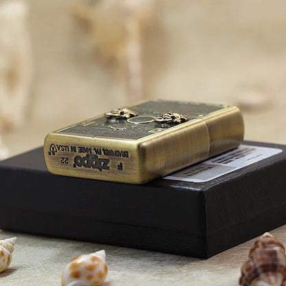 Genuine Zippo Antique Chest Pattern Lighter