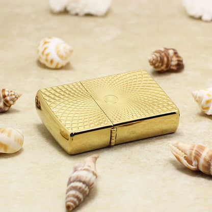 Genuine Zippo Golden Ice Sun Pattern Lighter
