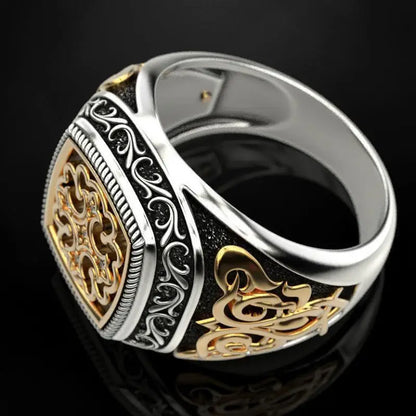 Men's Vintage Two-Tone Gold Ring