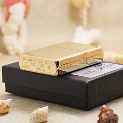 Genuine Zippo Plain Gold Stripe Lighter